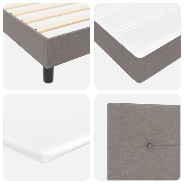 vidaXL Κρεβάτι Box Spring με Μαξιλάρι & LED Ταμπά 120x200 εκ. Υφάσματος