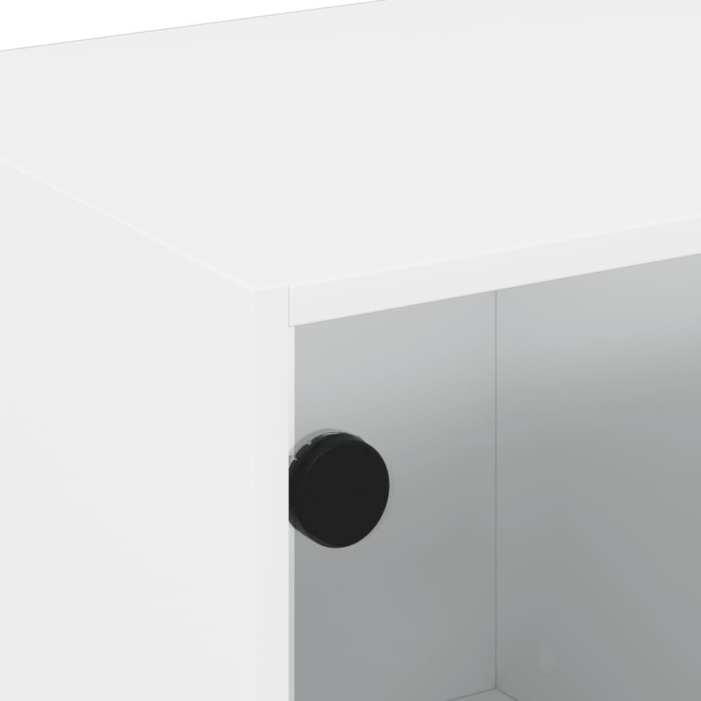 vidaXL Έπιπλο Τηλεόρασης Λευκό 68x37x42 εκ. με Γυάλινες Πόρτες