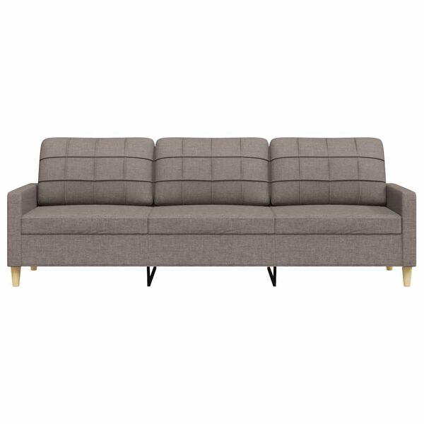 vidaXL Καναπές Τριθέσιος Taupe 180 εκ. Υφασμάτινος