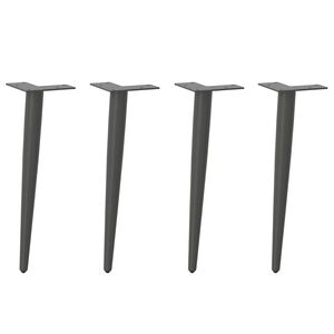 vidaXL Πόδια Τραπεζιού Σαλονιού Κωνικού Σχήματος 4 τεμ. Ανθρακί 30-31 εκ. Ατσάλι