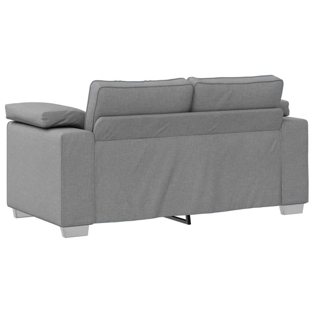 vidaXL Καναπές με μαξιλάρι Ανοιχτό γκρι 160 x 77 x 82 εκ ύφασμα