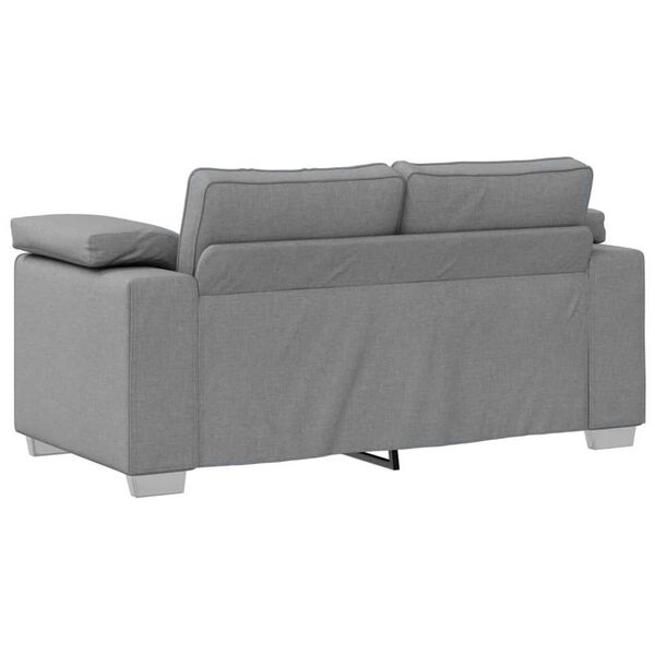 vidaXL Καναπές με μαξιλάρι Ανοιχτό γκρι 160 x 77 x 82 εκ ύφασμα