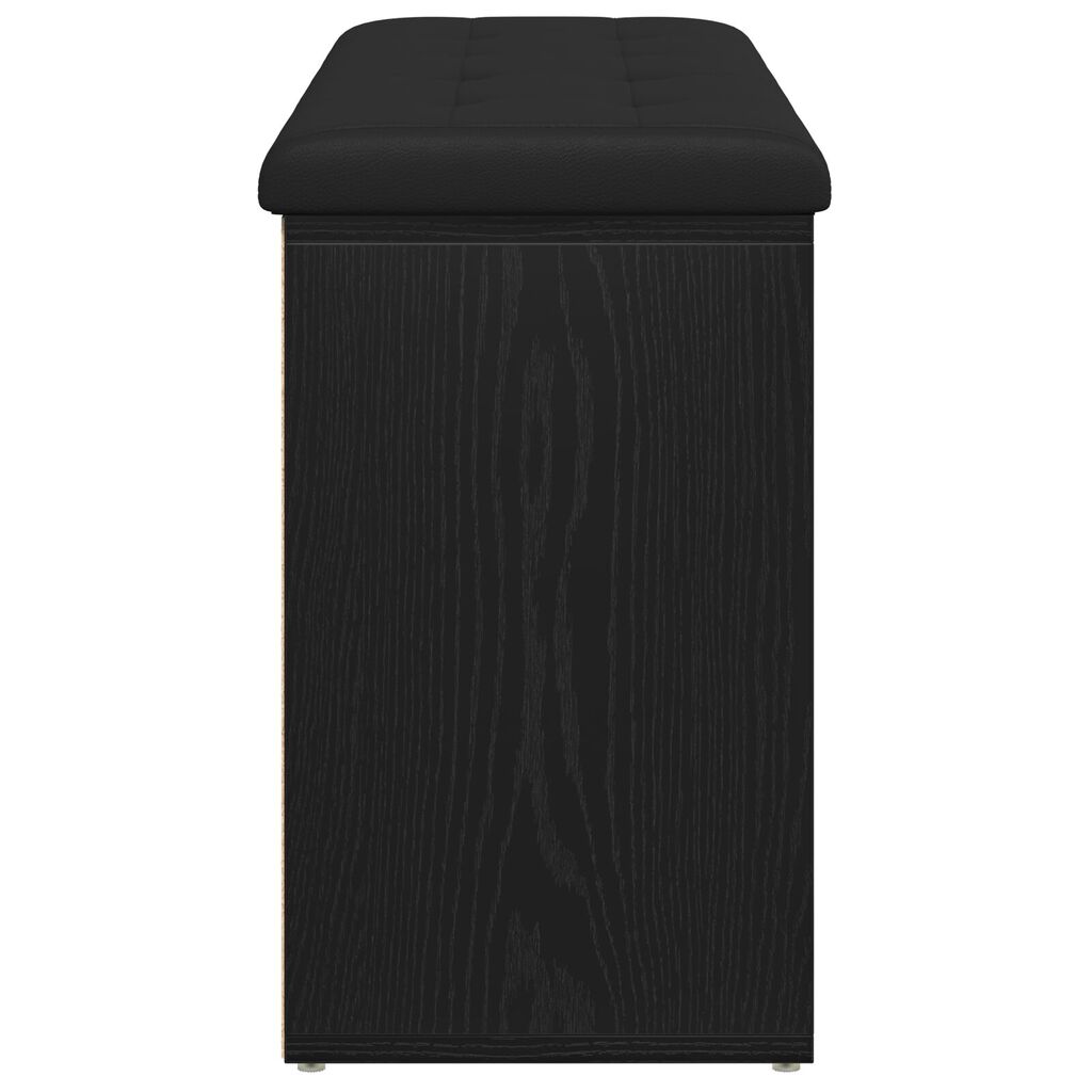 vidaXL Παγκάκι Αποθήκευσης Μαύρο Δρυς 100x30x48 εκ. Επεξεργασμένο Ξύλο
