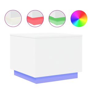 vidaXL &Tau;&rho;&alpha;&pi;&epsilon;&zeta;ά&kappa;&iota; &Sigma;&alpha;&lambda;&omicron;&nu;&iota;&omicron;ύ &mu;&epsilon; LED &Lambda;&epsilon;&upsilon;&kappa;ό 50 x 50 x 40 &epsilon;&kappa;.