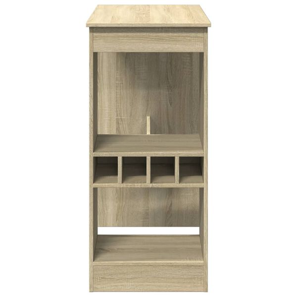 vidaXL Τραπέζι Μπαρ με Ράγες Sonoma Δρυς 90x47,5x103,5εκ Επεξεργ. Ξύλο