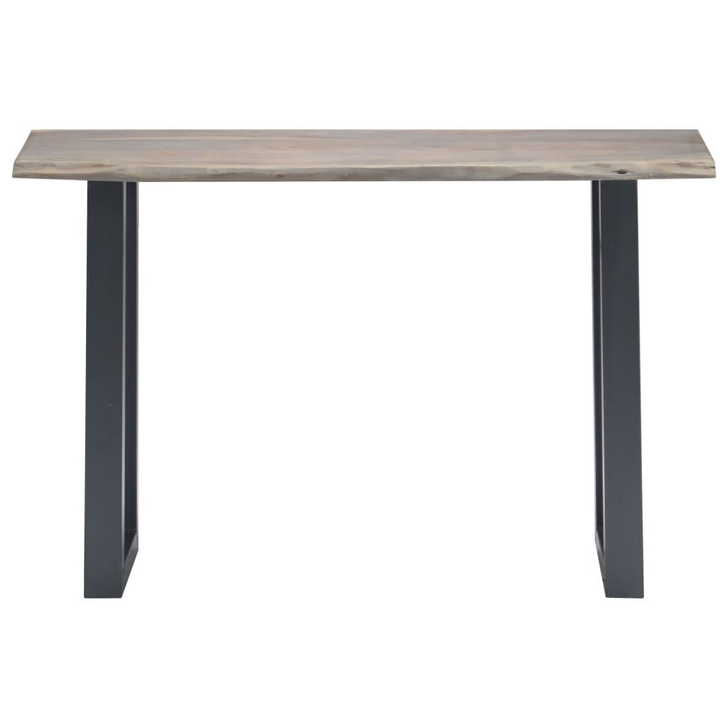 vidaXL Τραπέζι Κονσόλα Γκρι 115x35x76 εκ. Μασίφ Ξύλο Ακακίας / Σίδηρο