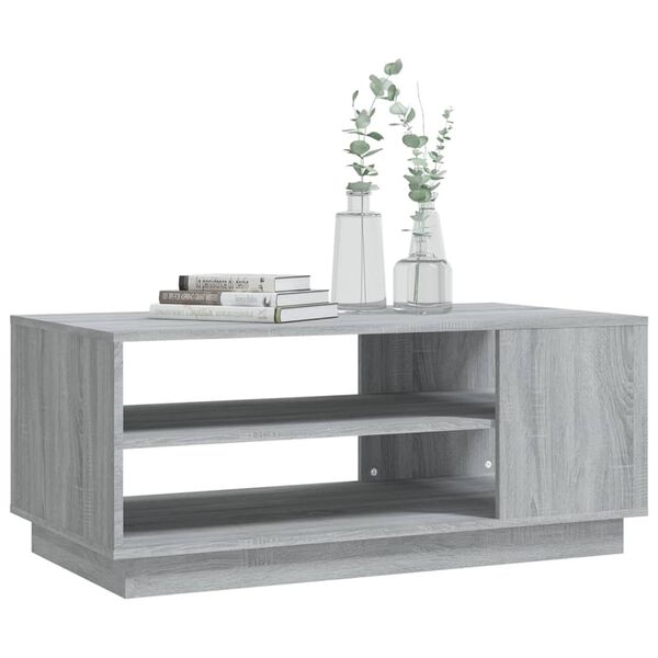 vidaXL Τραπεζάκι Σαλονιού Γκρι Sonoma 102 x 55 x 43 εκ από Μοριοσανίδα