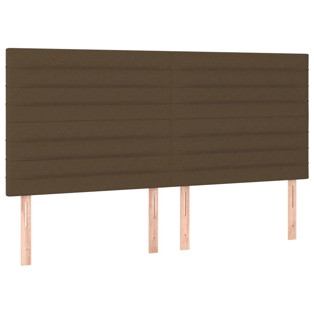 vidaXL Κεφαλάρια Κρεβατιού 4 τεμ. Σκ. Καφέ80 x 5 x 78/88εκ. Υφασμάτινο