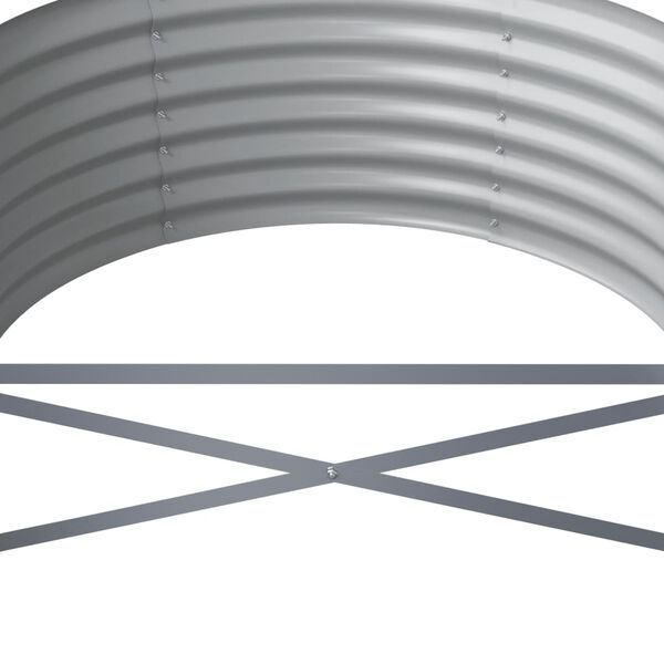 vidaXL Ζαρντινιέρα Γκρι 512x80x36 εκ. Ατσάλι με Ηλεκτρ. Βαφή Πούδρας
