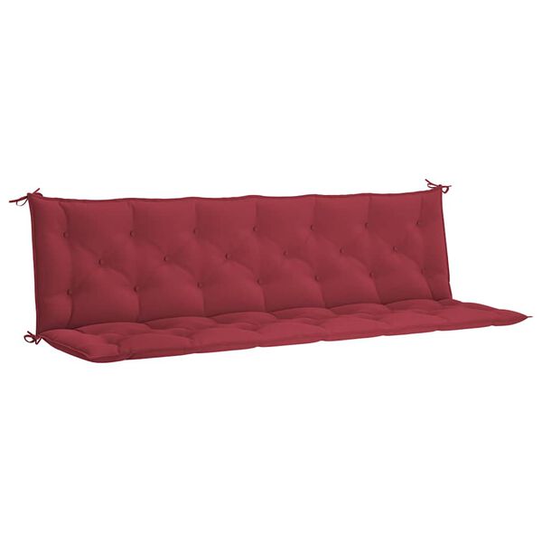 vidaXL Μαξιλάρι Πάγκου Κήπου Μπορντό 200x(50+50)x7 εκ. Ύφασμα Oxford