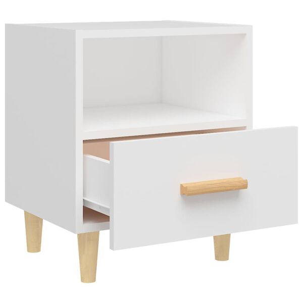 vidaXL Κομοδίνο Λευκό 40 x 35 x 47 εκ.