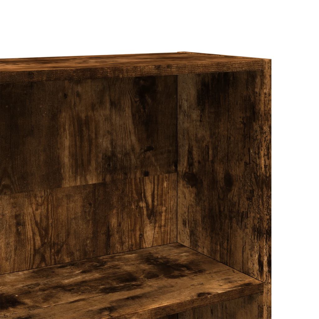 vidaXL Βιβλιοθήκη Καπνιστή Δρυς 80x24x176 εκ. από Επεξεργασμένο Ξύλο