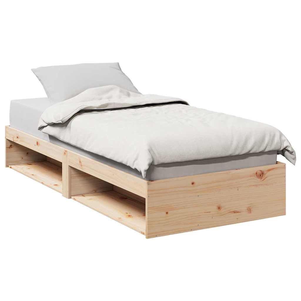 vidaXL Κρεβάτι ημέρας χωρίς στρώμα 75x190 cm Στερεό ξύλο πεύκο