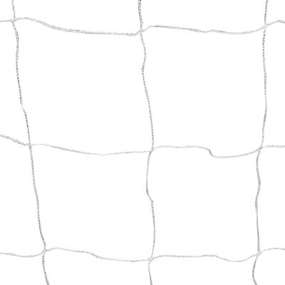 vidaXL Τέρματα Ποδοσφαίρου 2 τεμ Λευκά 182x61x122 εκ Ατσάλινα + Δίχτυα