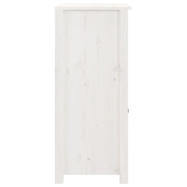 vidaXL Συρταριέρες 2 τεμ. Λευκό 40 x 35 x 80 εκ. από Μασίφ Ξύλο Πεύκου