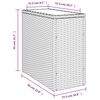 vidaXL Τραπέζι Κήπου με Γυάλινη Επιφ. Μπεζ 58x27,5x55 εκ. Συνθ. Ρατάν