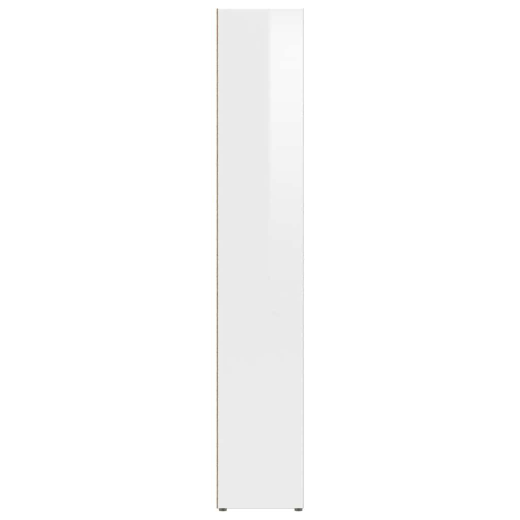 vidaXL Έπιπλα CD 2 τεμ. Γυαλιστερό Λευκό 21x16x93,5 εκ. Μοριοσανίδα