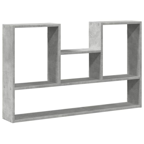 vidaXL Ραφιέρα Τοίχου Γκρι Σκυροδέματος 99x15x60 εκ. από Επεξ. Ξύλο