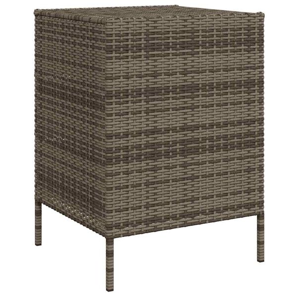 vidaXL Ντουλάπι Αποθήκευσης Κήπου Γκρι 55x59x80 εκ. Συνθετικό Ρατάν