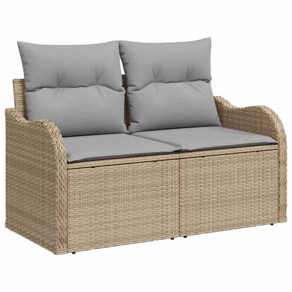 vidaXL Σετ Καναπέ Κήπου 7 pcs Μπεζ και Γκρι 55 x 55 x 37 εκ