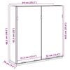 vidaXL Καθρέφτης Μπάνιου Γκρι Σκυροδέματος 64x20x66,5 εκ. Επεξ. Ξύλο