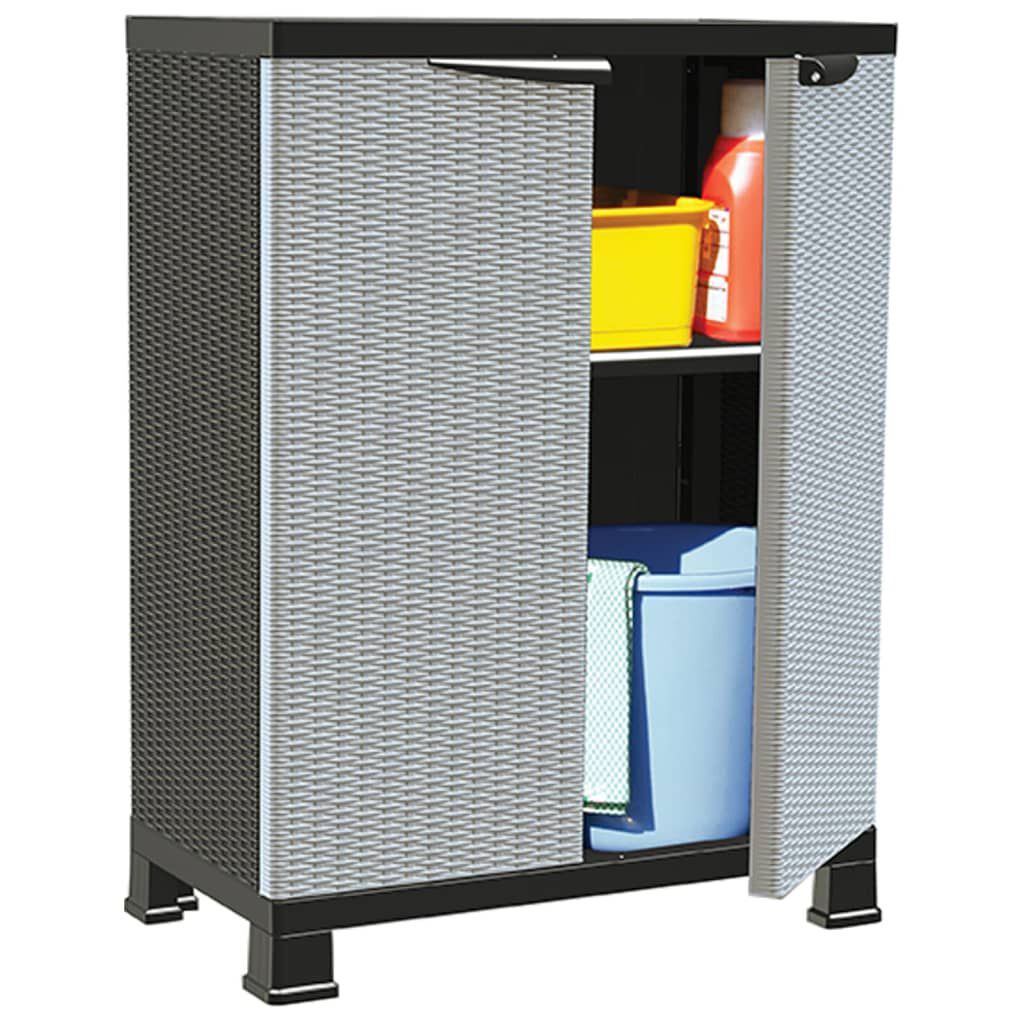 vidaXL Πλαστικό Ντουλάπι 68 x 39 x 92 εκ. με Σχεδιασμό σε Στυλ Ρατάν