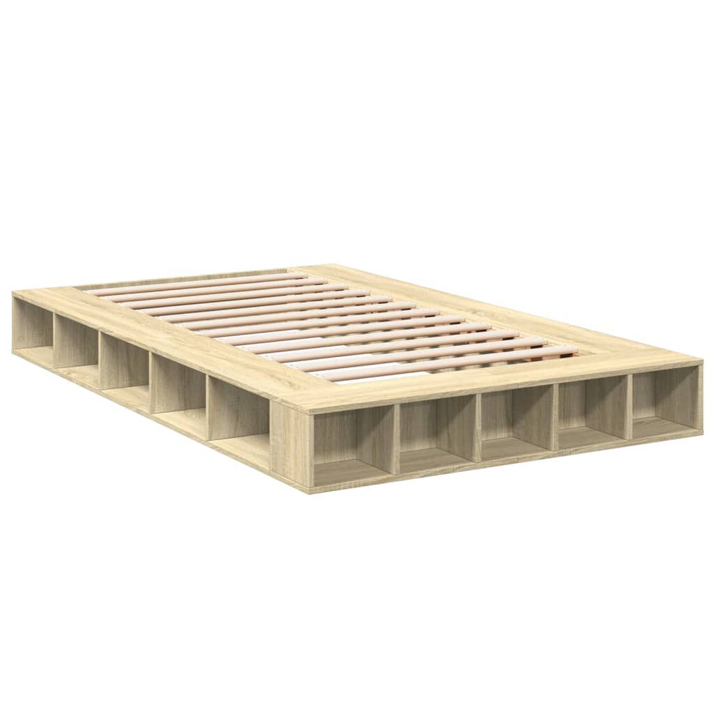 vidaXL Πλαίσιο Κρεβατιού Sonoma Δρυς 120x190 εκ. Επεξεργασμένο Ξύλο