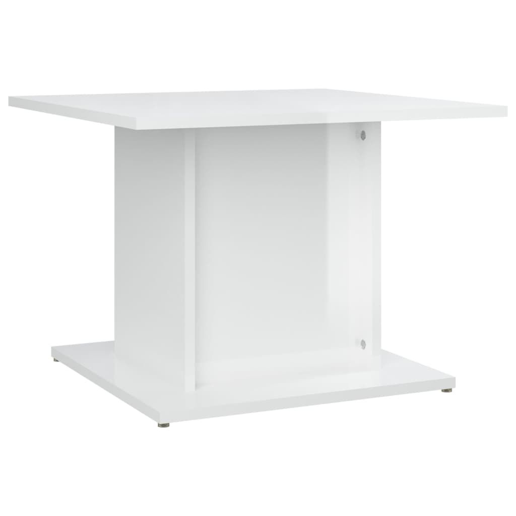 vidaXL Τραπεζάκι Σαλονιού Γυαλ. Λευκό 55,5x55,5x42 εκ. από Μοριοσανίδα