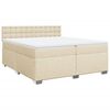 vidaXL &Kappa;&rho;&epsilon;&beta;ά&tau;&iota; Boxspring &mu;&epsilon; &Sigma;&tau;&rho;ώ&mu;&alpha; &Kappa;&rho;&epsilon;&mu; 200x200 &epsilon;&kappa;. &Upsilon;&phi;&alpha;&sigma;&mu;ά&tau;&iota;&nu;&omicron;