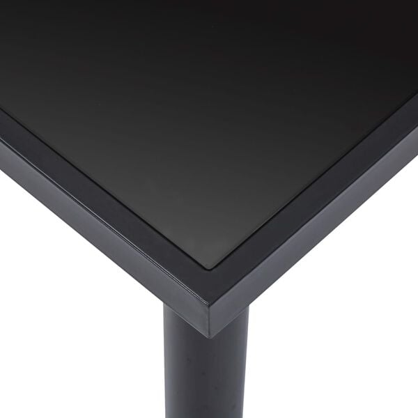 vidaXL Τραπεζαρία Μαύρη 140 x 70 x 75 εκ. από Ψημένο Γυαλί