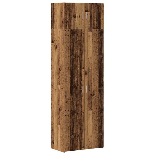 vidaXL Ντουλάπα Αποθήκευσης Παλιό Ξύλο 70x42.5x225 εκ. Επεξεργασμένο Ξύλο