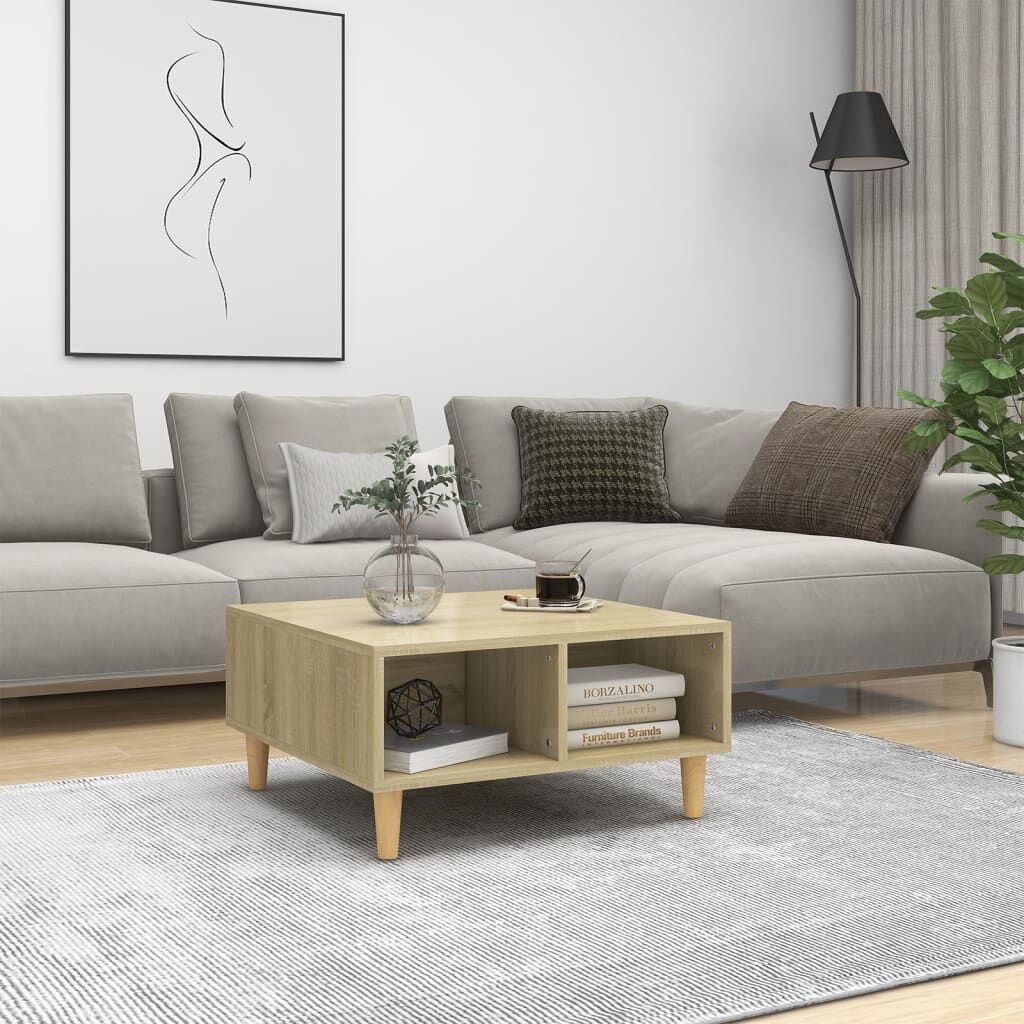 vidaXL Τραπεζάκι Σαλονιού Sonoma Δρυς 60x60x30 εκ. Επεξεργασμένο Ξύλο