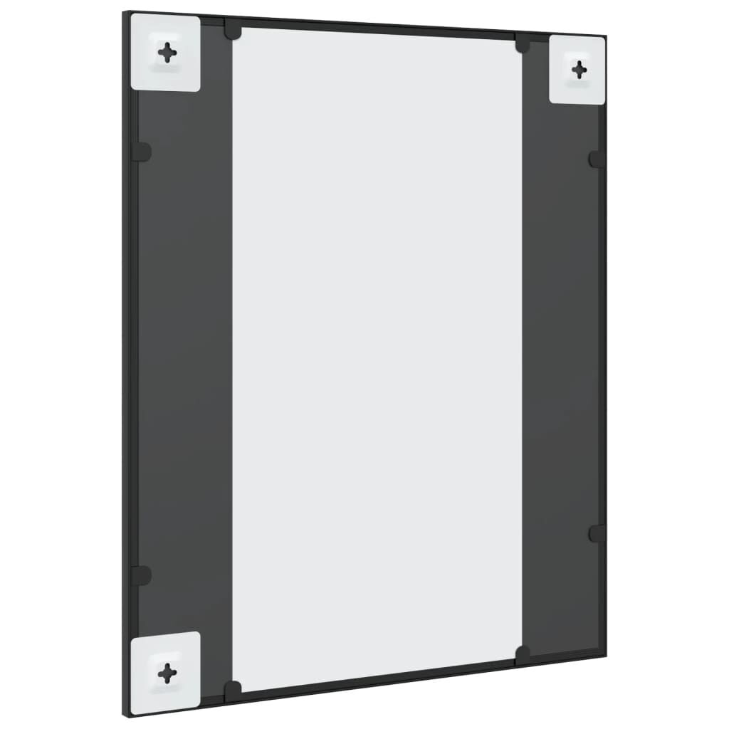 vidaXL Καθρέφτης Ορθογώνιος Μαύρος 50 x 60 εκ. από Σίδερο