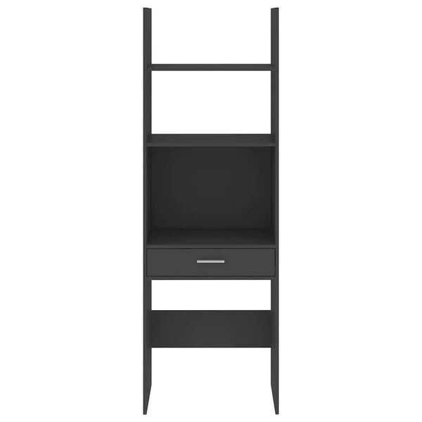 vidaXL Βιβλιοθήκη Γκρι 60 x 35 x 180 εκ. από Επεξ. Ξύλο