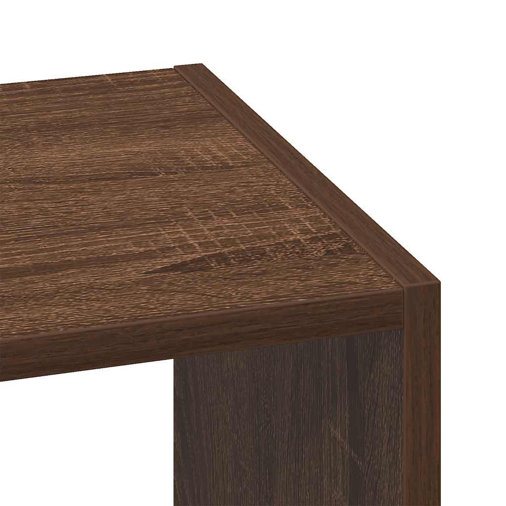 vidaXL Βιβλιοθήκη Στοιβαζόμενα Καφέ Δρυς 30x30x80 εκ. Επεξ. Ξύλο