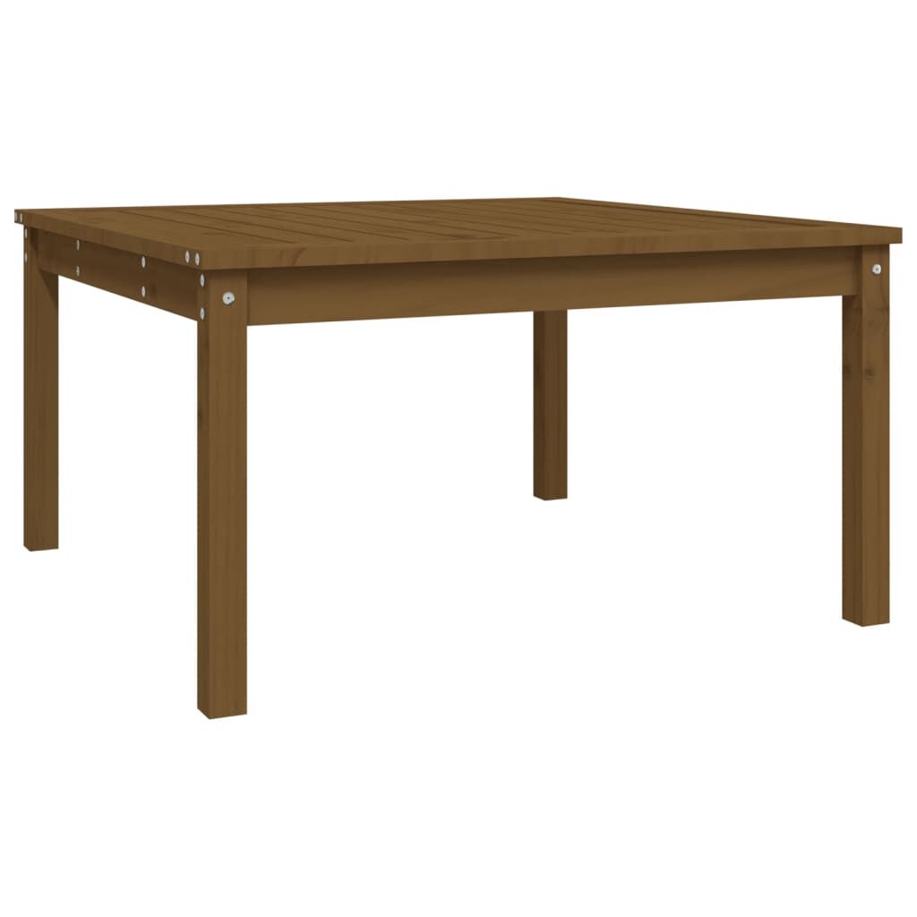 vidaXL Τραπέζι Κήπου Μελί 82,5x82,5x45 εκ. από Μασίφ Ξύλο Πεύκου