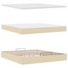 vidaXL Οθωμανικό Κρεβάτι με Στρώμα Κρέμα 160x200cm Ύφασμα