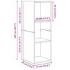 vidaXL Σετ Τηλεοπτικού Κάδου 2 pcs Μαύρη δρυς 37 x 37 x 142.5 εκ