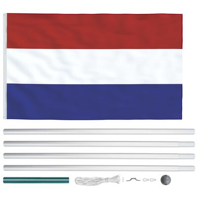 vidaXL Σημαία Ολλανδίας 6,2 μ. με Ιστό Αλουμινίου