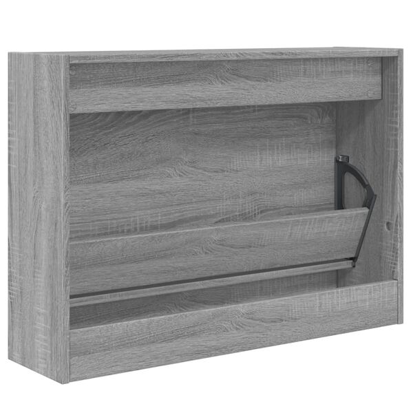 vidaXL Παπουτσοθήκη Γκρι Sonoma 80x21x57 εκ. από Επεξεργ. Ξύλο
