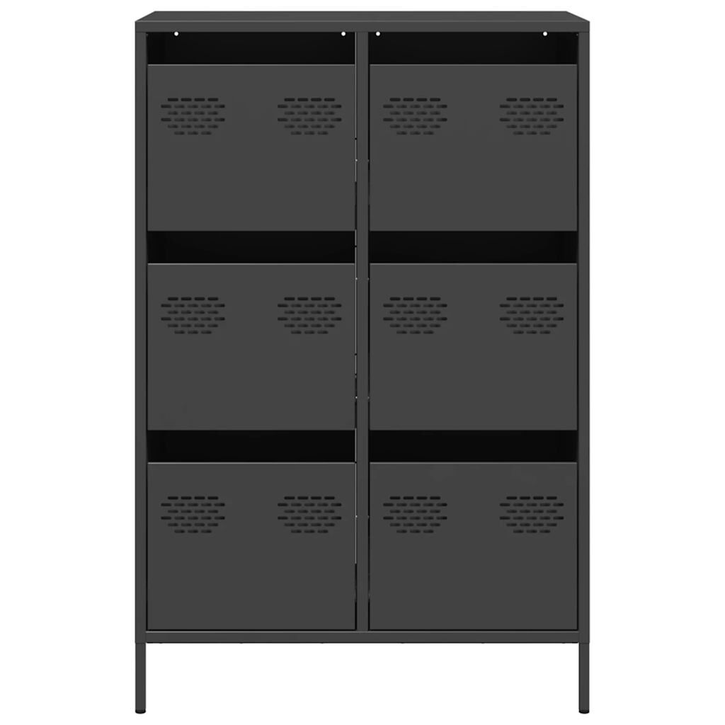 vidaXL Ντουλάπι Μαύρο 68 x 39 x 101,5 εκ. από Χάλυβα