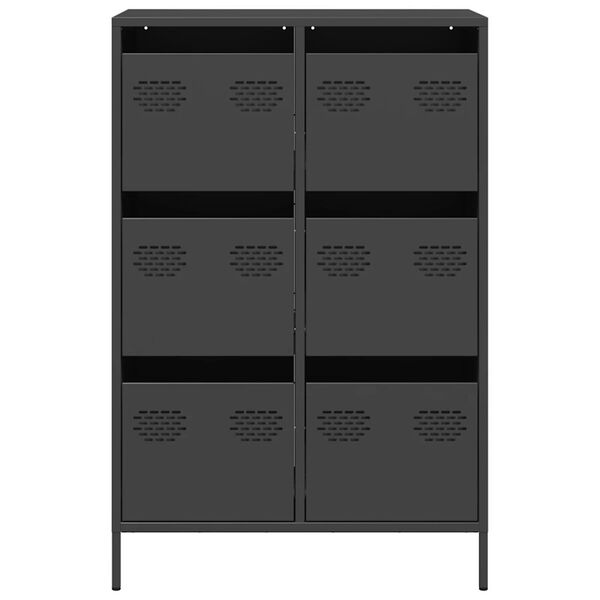 vidaXL Ντουλάπι Μαύρο 68 x 39 x 101,5 εκ. από Χάλυβα