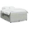 vidaXL Κρεβάτι Boxspring με Στρώμα Ανοιχτό Γκρι 140x190 εκ. Βελούδινο