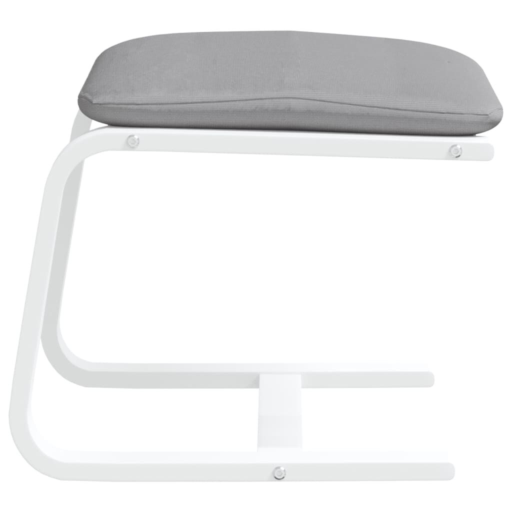 vidaXL Υποπόδιο Ανοιχτό Γκρι 51 x 41 x 40 εκ. Υφασμάτινο