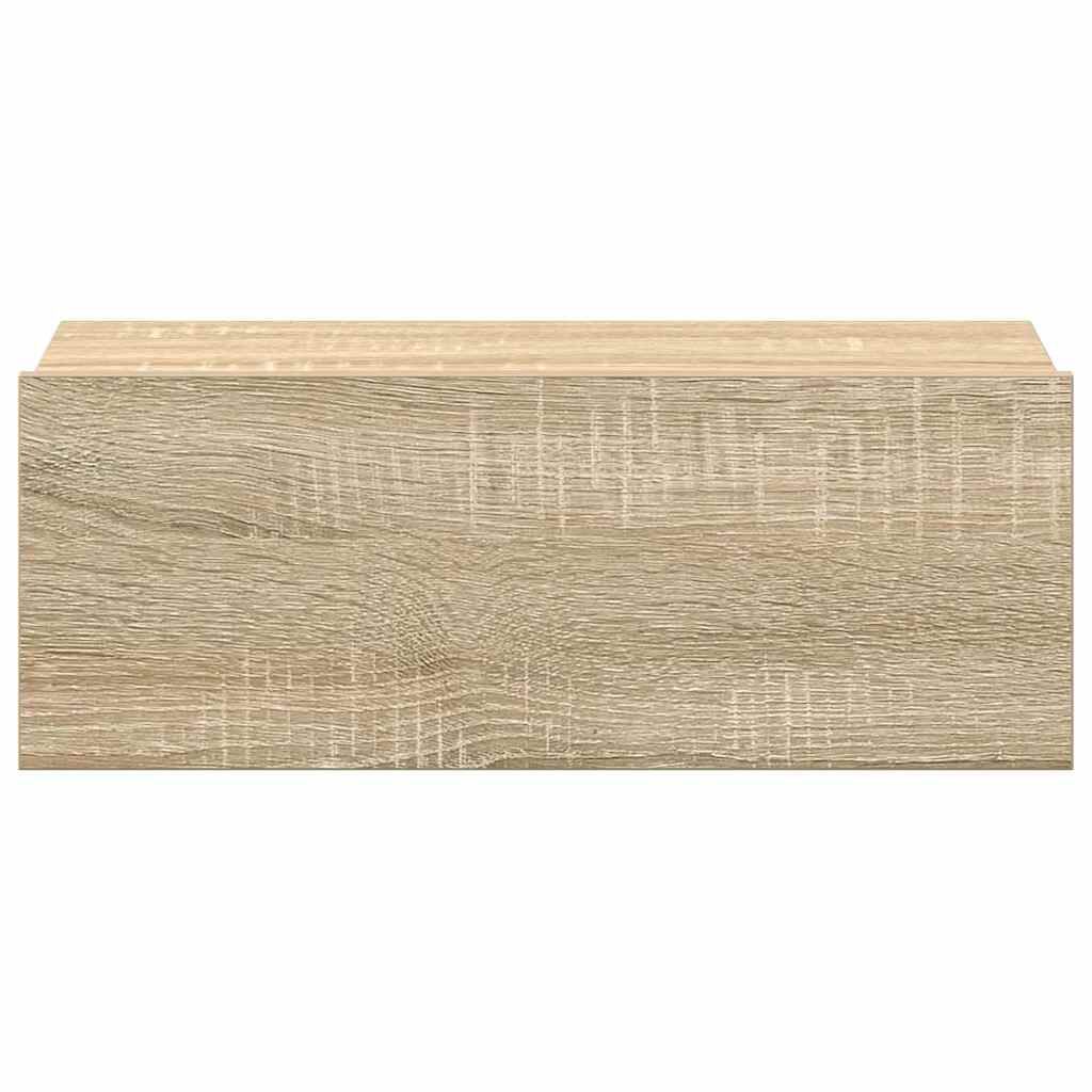 vidaXL Κομοδίνα Κρεμαστά 2 τεμ. Sonoma Δρυς 40x30x15εκ. από Επεξ. Ξύλο