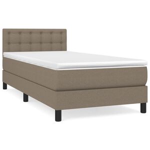 vidaXL &Kappa;&rho;&epsilon;&beta;ά&tau;&iota; Boxspring &mu;&epsilon; &Sigma;&tau;&rho;ώ&mu;&alpha; Taupe 80x200 &epsilon;&kappa;. &Upsilon;&phi;&alpha;&sigma;&mu;ά&tau;&iota;&nu;&omicron;