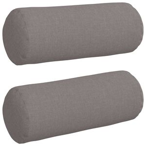 vidaXL Μαξιλάρια Στήριγμα 2 pcs Taupe Ø 15 x 40 εκ ύφασμα