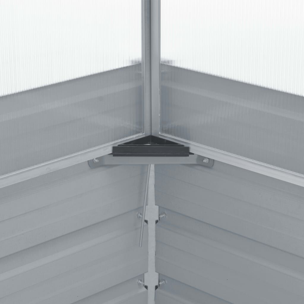 vidaXL Θερμοκήπιο Γκρι 100 x 100 x 85 εκ. από Γαλβανισμένο Χάλυβα