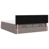 vidaXL Οθωμανικό κρεβάτι με στρώματα Taupe 180x200cm ύφασμα