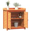 vidaXL Τραπέζι Κηπουρικής με Ράφια Καφέ 82,5x50x86,5 εκ. Μασίφ Πεύκο